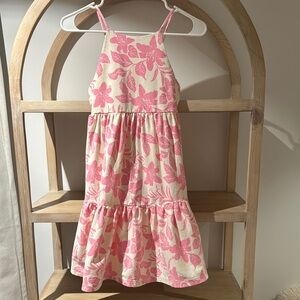 ZARA Floral Pink and Cream Kids Dress